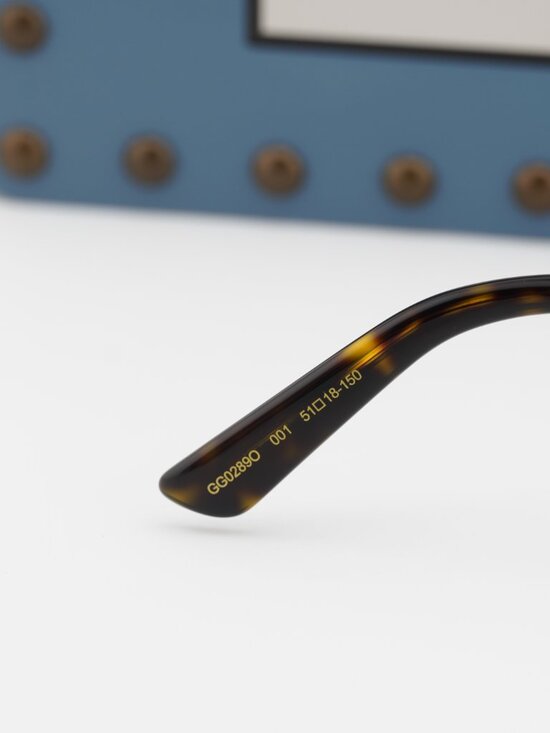 Gucci GG0289O 001 Square Eyeglasses - Black/Gold 51mm